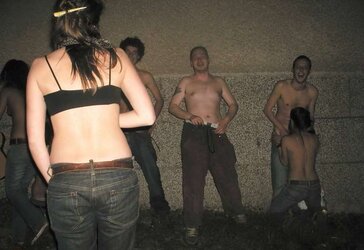 Gang at night up to some antics
