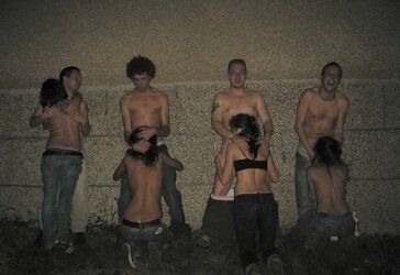 Gang at night up to some antics