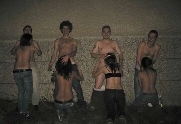 Gang at night up to some antics