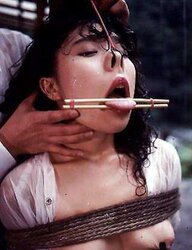 Asian gals in restrain bondage