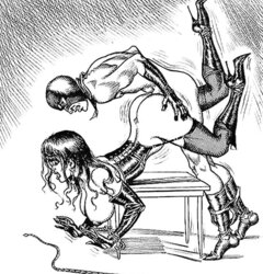 Thematic Drawn Porn Art 12 - BONDAGE & DISCIPLINE (three)