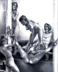 Thematic Drawn Porn Art 12 - BONDAGE & DISCIPLINE (three)