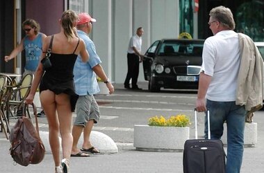 Upskirt and embarrassing nakedness