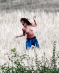 Rihanna bare-chested