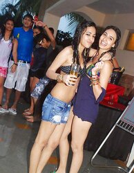 Indian Damsels at Pool Soiree