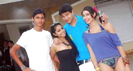 Indian Damsels at Pool Soiree