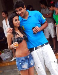 Indian Damsels at Pool Soiree