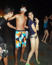 Indian Damsels at Pool Soiree