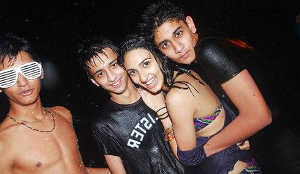 Indian Damsels at Pool Soiree