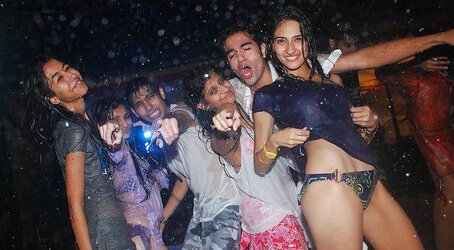 Indian Damsels at Pool Soiree