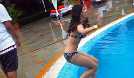 Indian Damsels at Pool Soiree