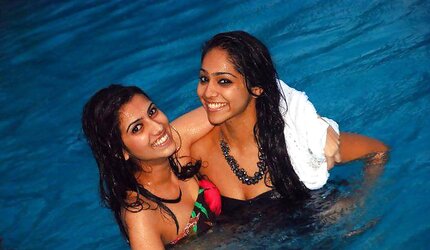 Indian Damsels at Pool Soiree