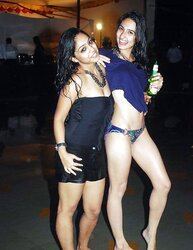 Indian Damsels at Pool Soiree