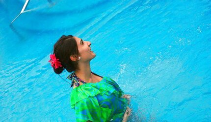 Indian Damsels at Pool Soiree