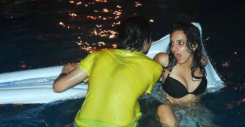 Indian Damsels at Pool Soiree