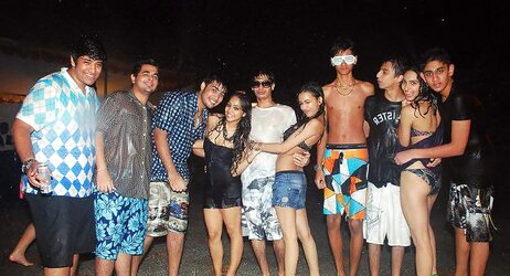 Indian Damsels at Pool Soiree