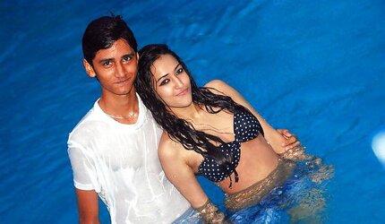 Indian Damsels at Pool Soiree