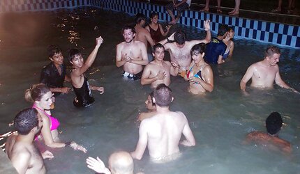 Indian Damsels at Pool Soiree