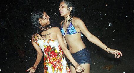 Indian Damsels at Pool Soiree