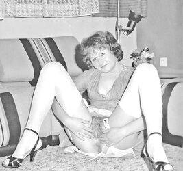 Vintage fur covered ladies