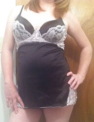 Ebony and White Nightie