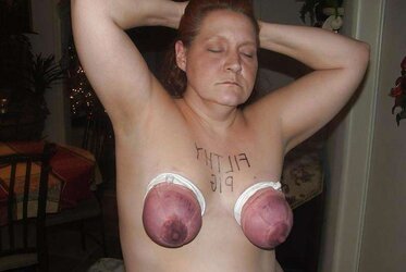 Insane bitch with her knockers roped