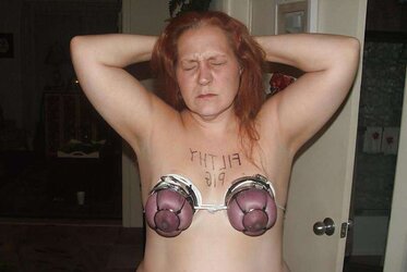 Insane bitch with her knockers roped