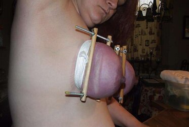 Insane bitch with her knockers roped