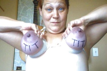 Insane bitch with her knockers roped