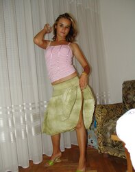 Damn magnificent dame in miniskirt