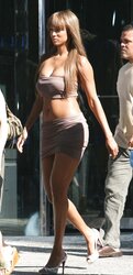 Tyra Banks In a highly wonderful sundress in NYC