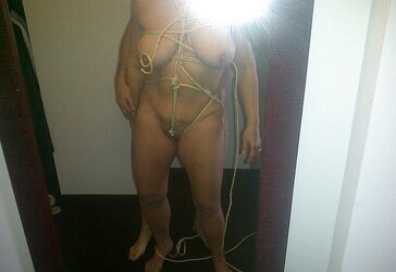 BONDAGE & DISCIPLINE tramp Blindfolded Cable Pierced Pearl Ring