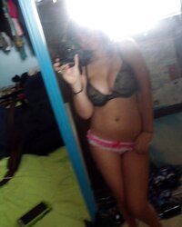 Teenager black-haired hefty knockers awesome assets