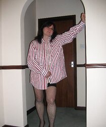 Toni F in a striped tee-shirt.