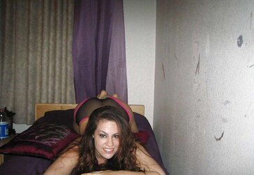 TEENAGER WITH GIGANTIC BRA-STUFFERS POSES