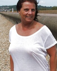 Erected puffies through half-shirt (three)