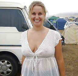 Erected puffies through half-shirt (three)