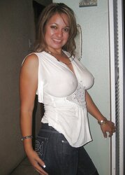 Erected puffies through half-shirt (three)