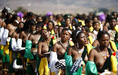 Yearly reed-dance in Swaziland