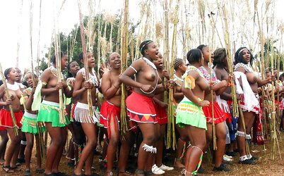 Yearly reed-dance in Swaziland
