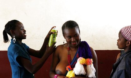 Yearly reed-dance in Swaziland