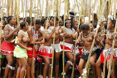 Yearly reed-dance in Swaziland