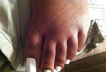White Toes Footjob