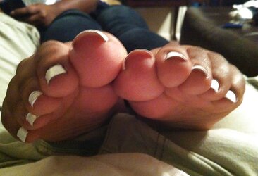 White Toes Footjob