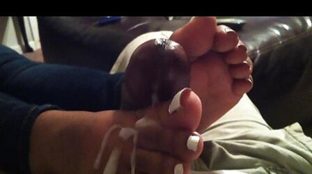 White Toes Footjob