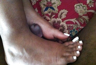 White Toes Footjob