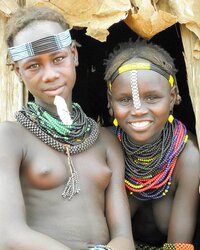 Africa gals display breasts