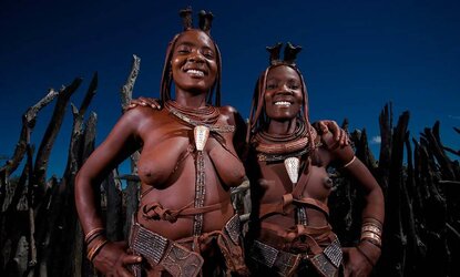 Africa gals display breasts