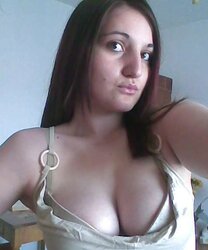 Gigantic tited brown-haired