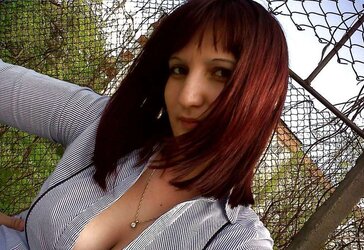 Gigantic tited brown-haired